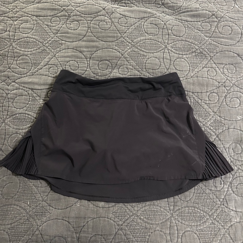 Lululemon Black Pleated Tennis Skirt Skort Size 6